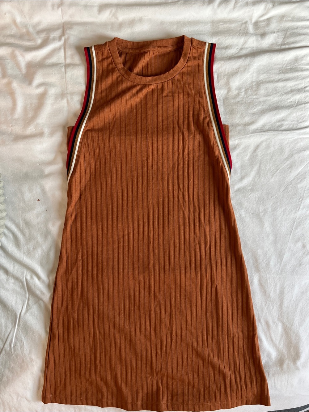 Women’s Ribbed Tank Dress - Rust